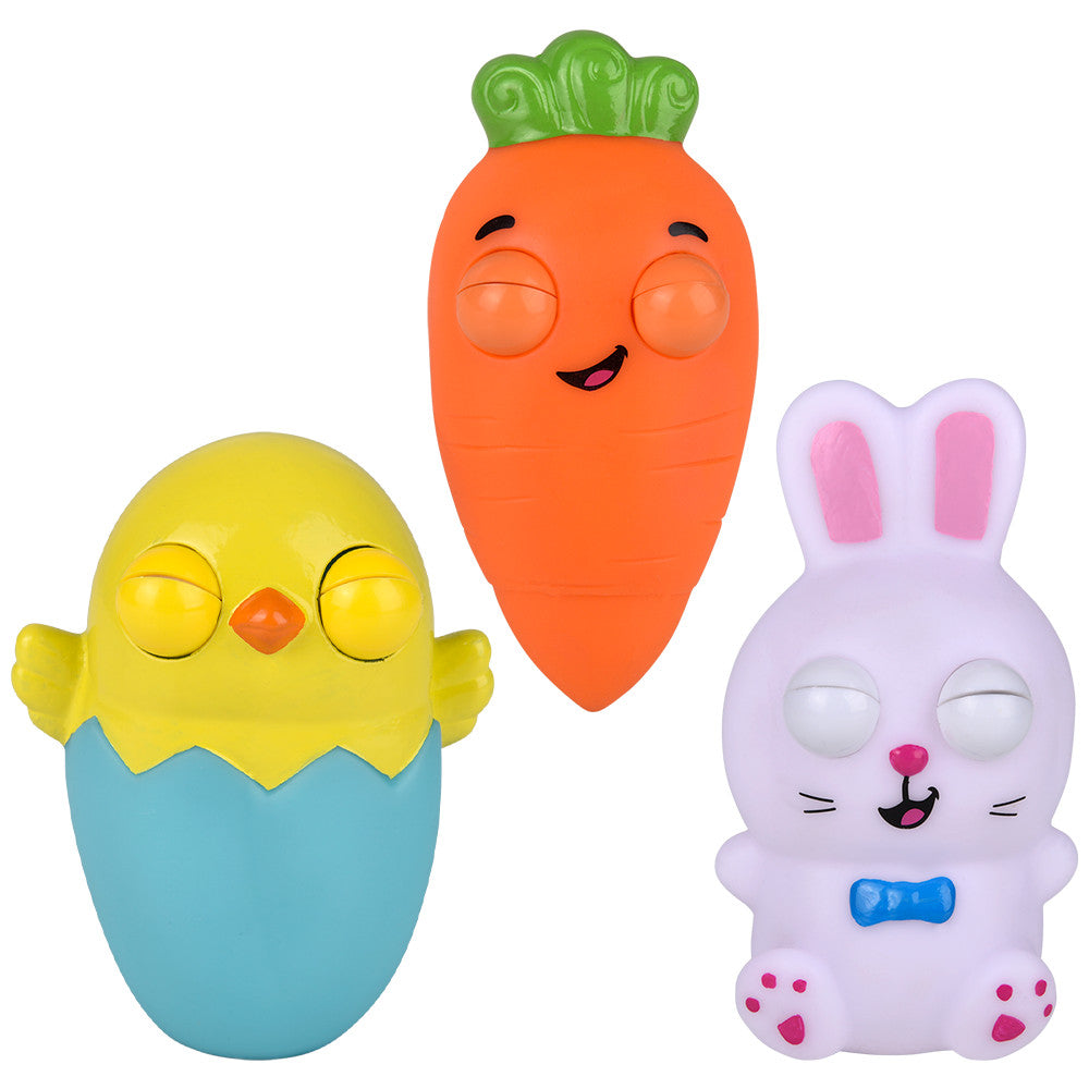 Popping eye Easter assortment bulk 144 pieces 4 inch 3 styles front.
